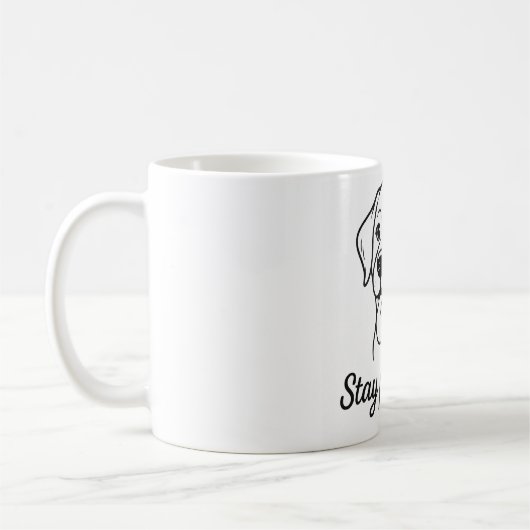 Bleibe Pawsitive - Funny Dog Lover Kaffeetasse (Links)
