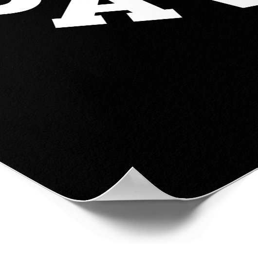 Bleibe Pawsitive Funny Dog Pun Dark BG Poster (Ecke)