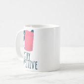 Bleibe Pawsitive Funny Niedlich Dog Design Kaffeetasse (Vorderseite Links)