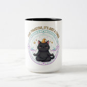Bleibe Pawsitive Halloween Zweifarbige Tasse (Mittel)