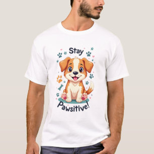 Bleibe Pawsitive Hunde Lover tee