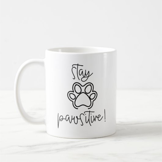 Bleibe Pawsitive Kaffeetasse (Links)