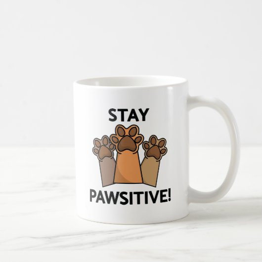 Bleibe Pawsitive Kaffeetasse (Rechts)