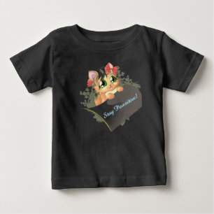 Bleibe Pawsitive Katze Kinder T - Shirt