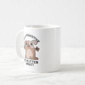 Bleibe Pawsitive keine Mutter, was positive Dog Pu Kaffeetasse (Vorderseite Links)