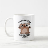 Bleibe Pawsitive keine Mutter, was positive Dog Pu Kaffeetasse (Links)