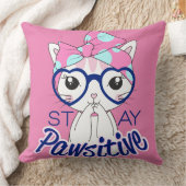 Bleibe Pawsitive Kissen (Decke)