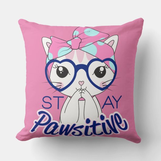 Bleibe Pawsitive Kissen (Vorderseite)
