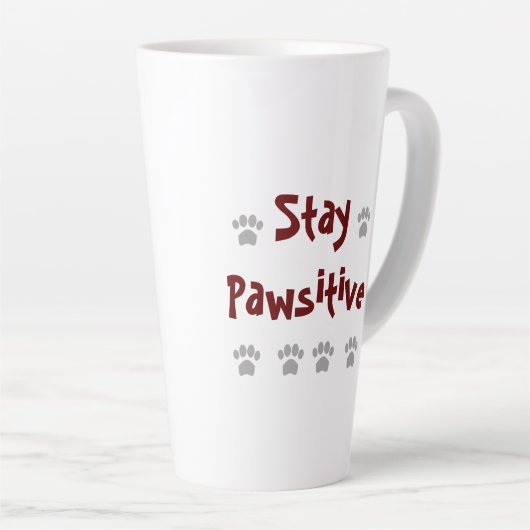 Bleibe Pawsitive Milchtasse (Rechte Ecke)
