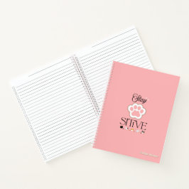 Bleibe Pawsitive Niedlich Pet Puns Notebook Notizblock