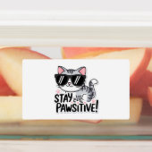 Bleibe Pawsitive! Niedliche Katzen-Aufkleberpackun Etiketten (Befestigt)