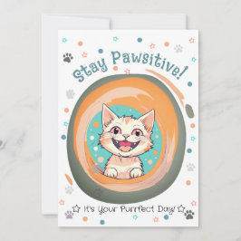 Bleibe Pawsitive Pastel Geburtstag/Ermutigung/ Feiertagskarte