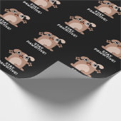 Bleibe Pawsitive Positive Dog Pun Dark BG Geschenkpapier (Ecke)