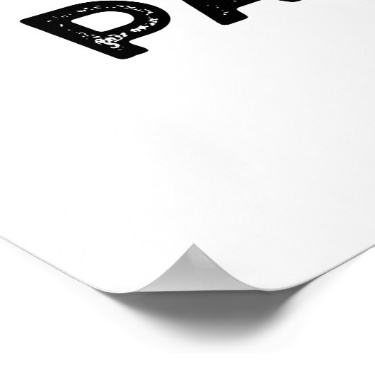 Bleibe Pawsitive Positive Dog Pun Poster (Ecke)