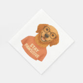Bleibe Pawsitive Serviette (Ecke)