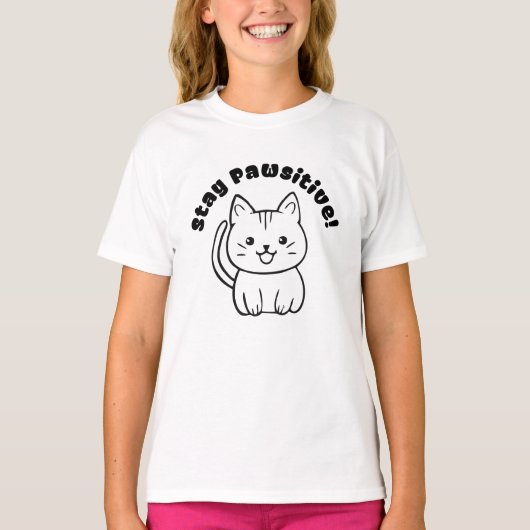 Bleibe Pawsitive! T-Shirt (Vorderseite)