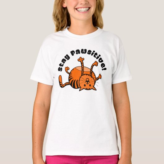 Bleibe Pawsitive! T-Shirt (Vorderseite)