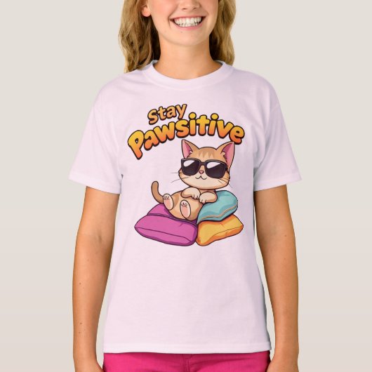 Bleibe Pawsitive T-Shirt (Vorderseite)
