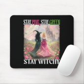 Bleibe Pink Bleibe Grün Bleibe Hexenhimmel Hallowe Mousepad (Mit Mouse)