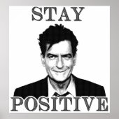 Bleibe positiv Charlie Sheen Poster (Vorne)