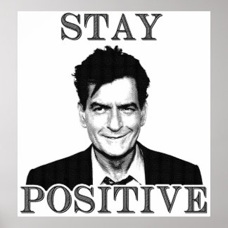 Bleibe positiv Charlie Sheen Poster