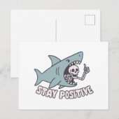 Bleibe positiv feiertagspostkarte (Vorne/Hinten)