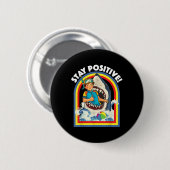 Bleibe Positiv - Haifischfisch Wildlife Ocean Ani Button (Vorne & Hinten)