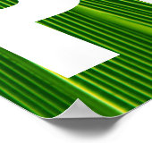 Bleibe Positiv Motivierend grün botanisch Poster (Ecke)