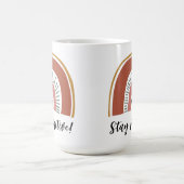 Bleibe Positiv! Niedlicher Boho-Regenbogen Kaffeetasse (Mittel)