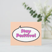 Bleibe positiv! postkarte (Stehend Vorderseite)