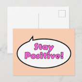 Bleibe positiv! postkarte (Vorne/Hinten)