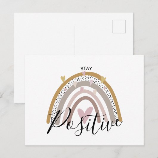 bleibe positiv postkarte (Vorne/Hinten)