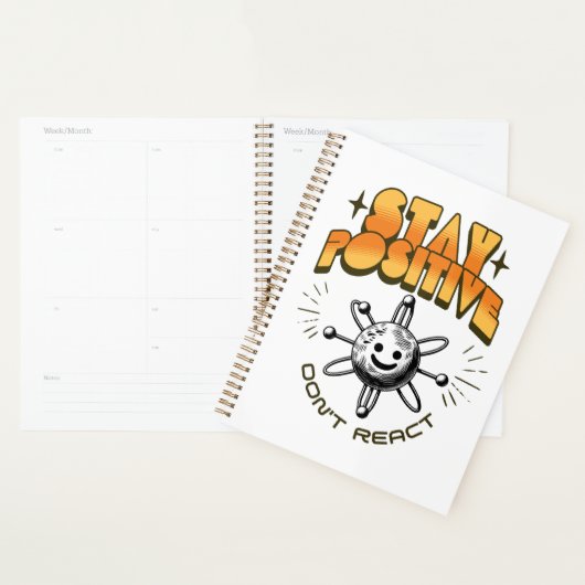 Bleibe Positive Don't React Chemistry Motivierend Planer (Anzeige)