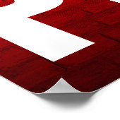 Bleibe Positive Motivierend rote Mauer Poster (Ecke)