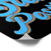 BLEIBE POSITIVE Retrodesign der 70er Jahre Poster (Ecke)