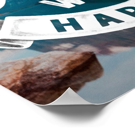 Bleibe positive und gute Dinge werden geschehen Poster (Ecke)