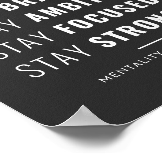 Bleibe positiver Bleibe-Kämpfe Positiv Poster (Ecke)