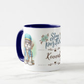 Bleibe Positiver Hundeschleihbeutel Personalisiert Tasse (Vorderseite Links)