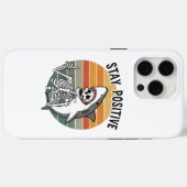 Bleibe positiver Skeleton Shark Sunset Case-Mate iPhone Hülle (Rückseite (Horizontal))
