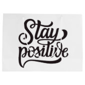 Bleibe Positives Blau Große Geschenktüte (Rückseite)