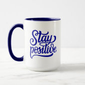 Bleibe Positives Blau Tasse (Links)