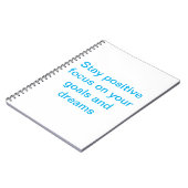 Bleibe PositiveSpiral Foto Notebook Notizblock (Linke Seite)