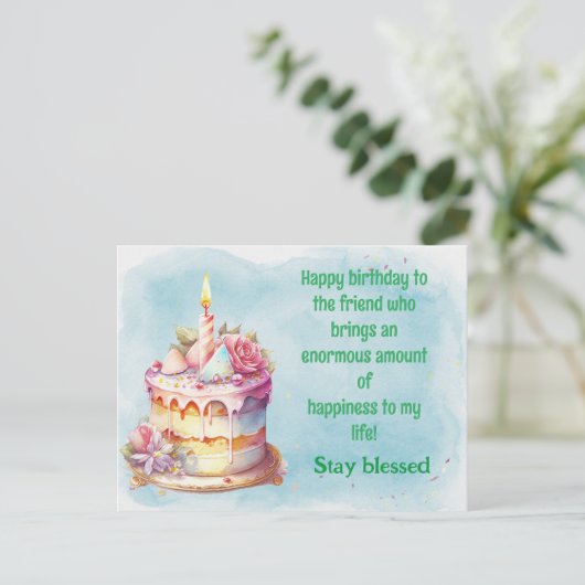 Bleibe Postkarte (Stehend Vorderseite)