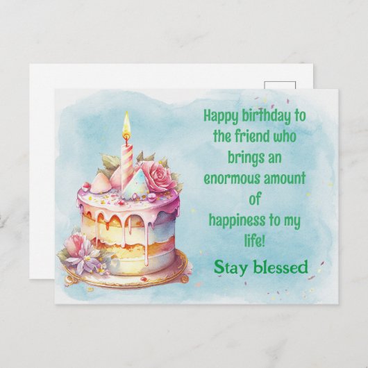 Bleibe Postkarte (Vorne/Hinten)