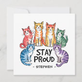 Bleibe Proud - Rainbow Cat LGBTQ Prix (Vorderseite)