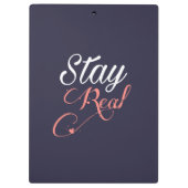 Bleibe Real Klemmbrett (Rückseite)