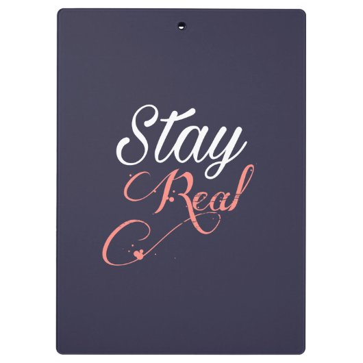 Bleibe Real Klemmbrett (Rückseite)