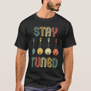 Bleibe Retro Banjo Grafik T-Shirt
