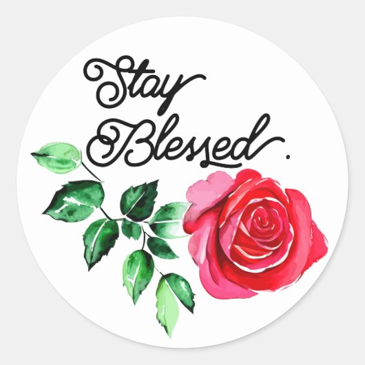 Bleibe Runder Aufkleber (Vorderseite)