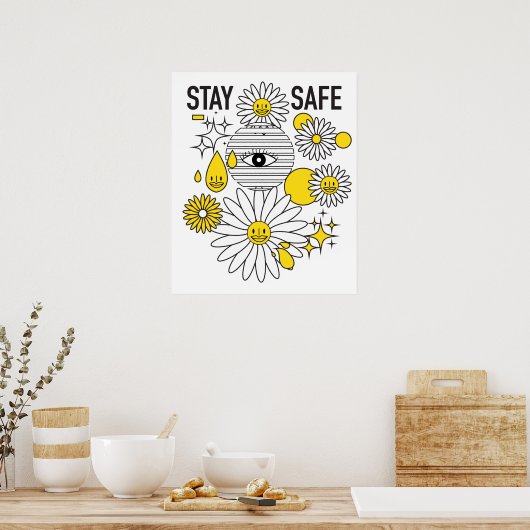 Bleibe Safe 20"x24" Matte Poster (Küche)